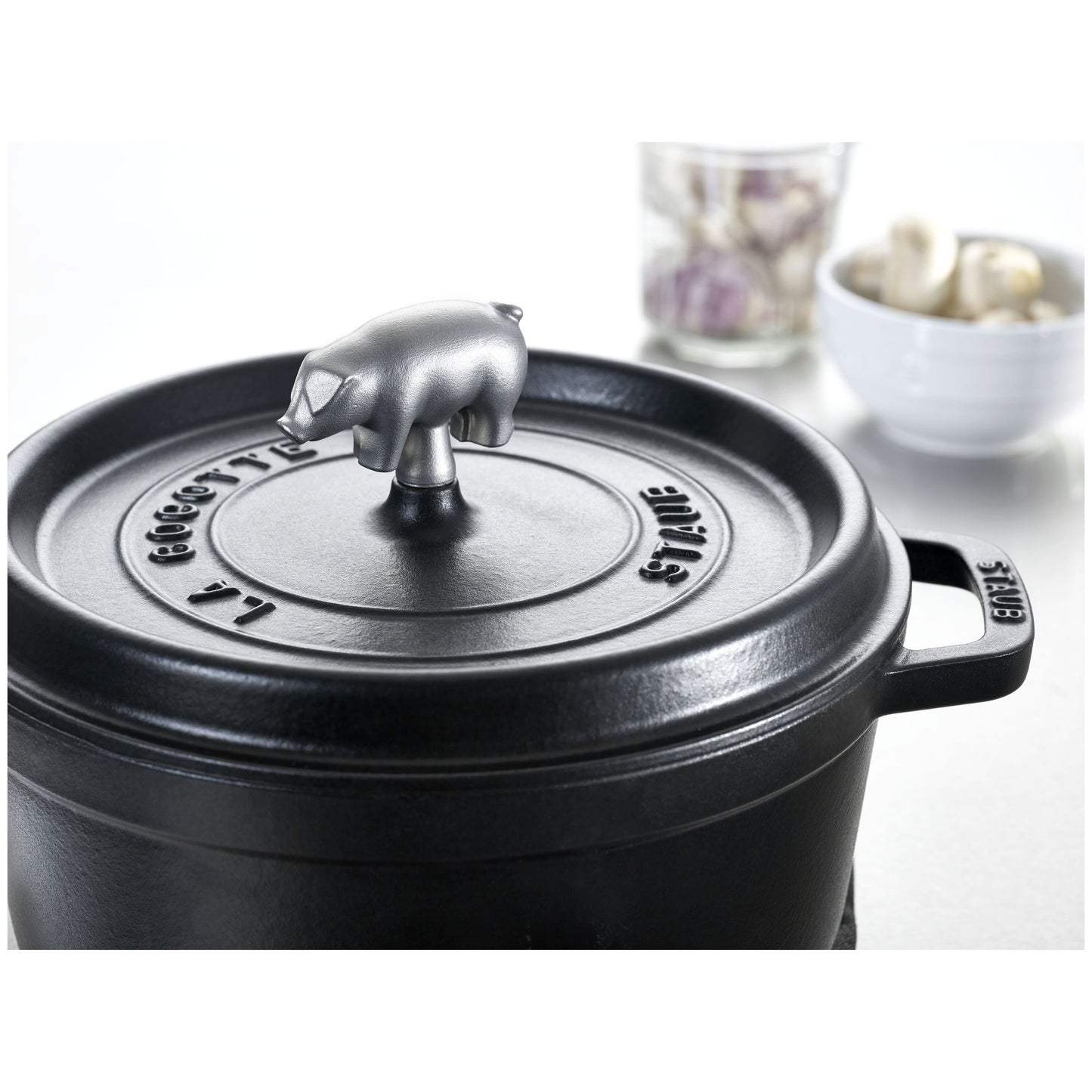 STAUB Stainless Steel Pig Knob-1