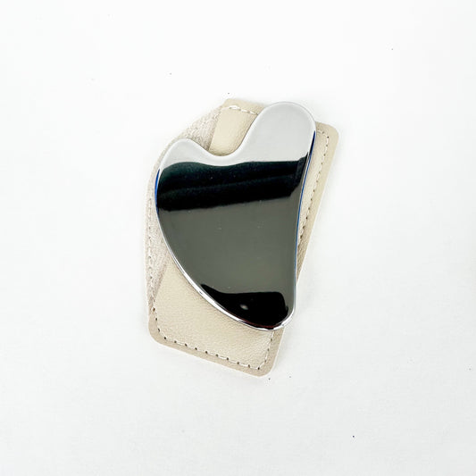Stainless Steel Gua Sha with Leather Case