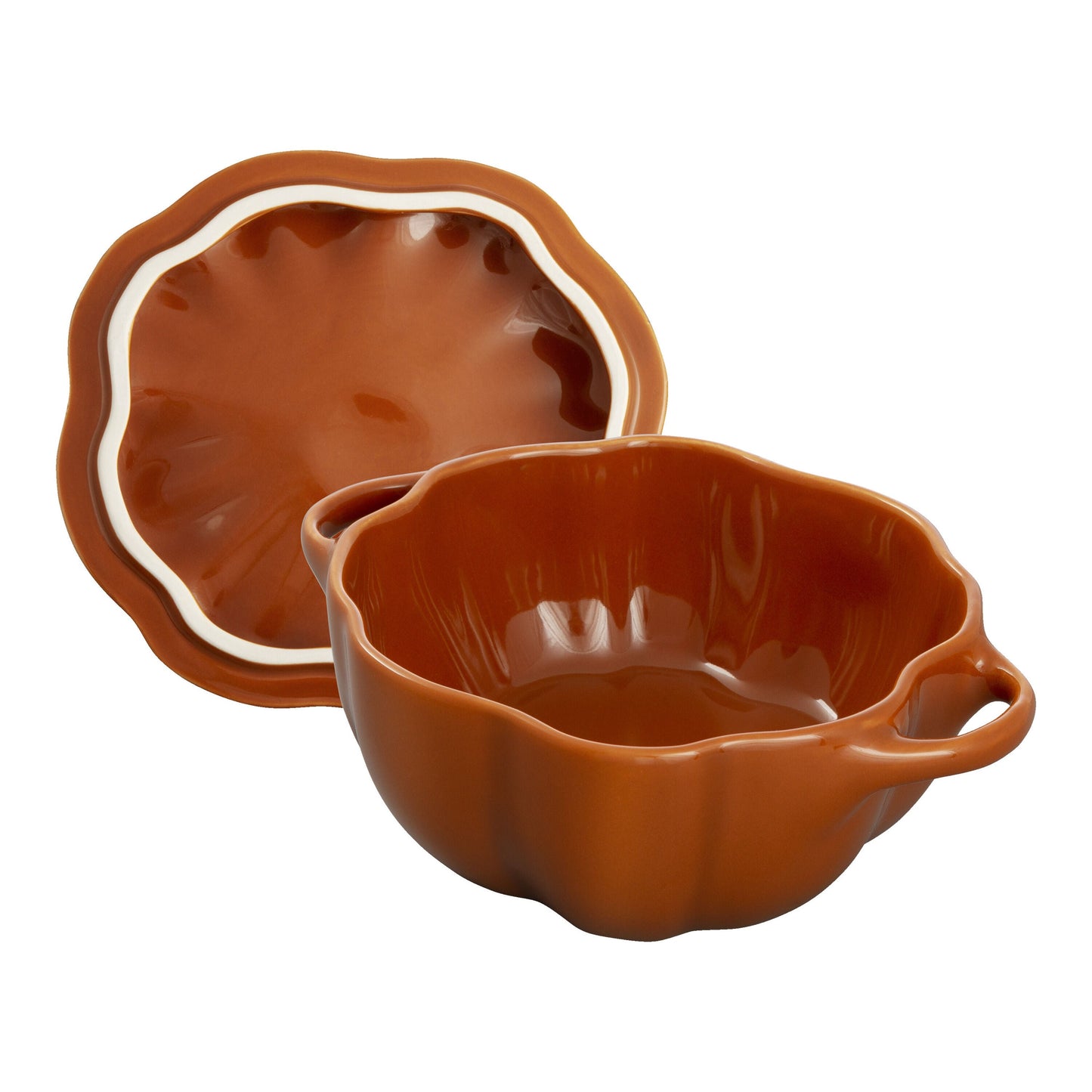 STAUB Ceramique 700 ml Ceramic Pumpkin Cocotte, Cinnamon-1