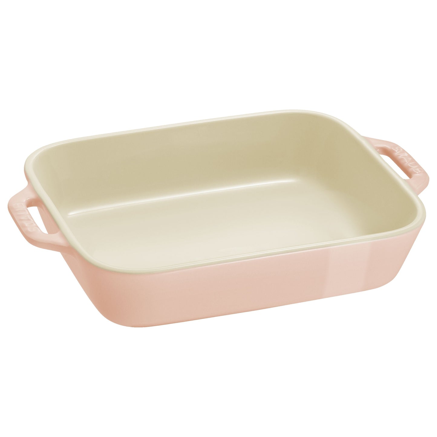 STAUB Ceramique Rectangular Baking Dish Set Macaron Light Pink 3 Piece-2