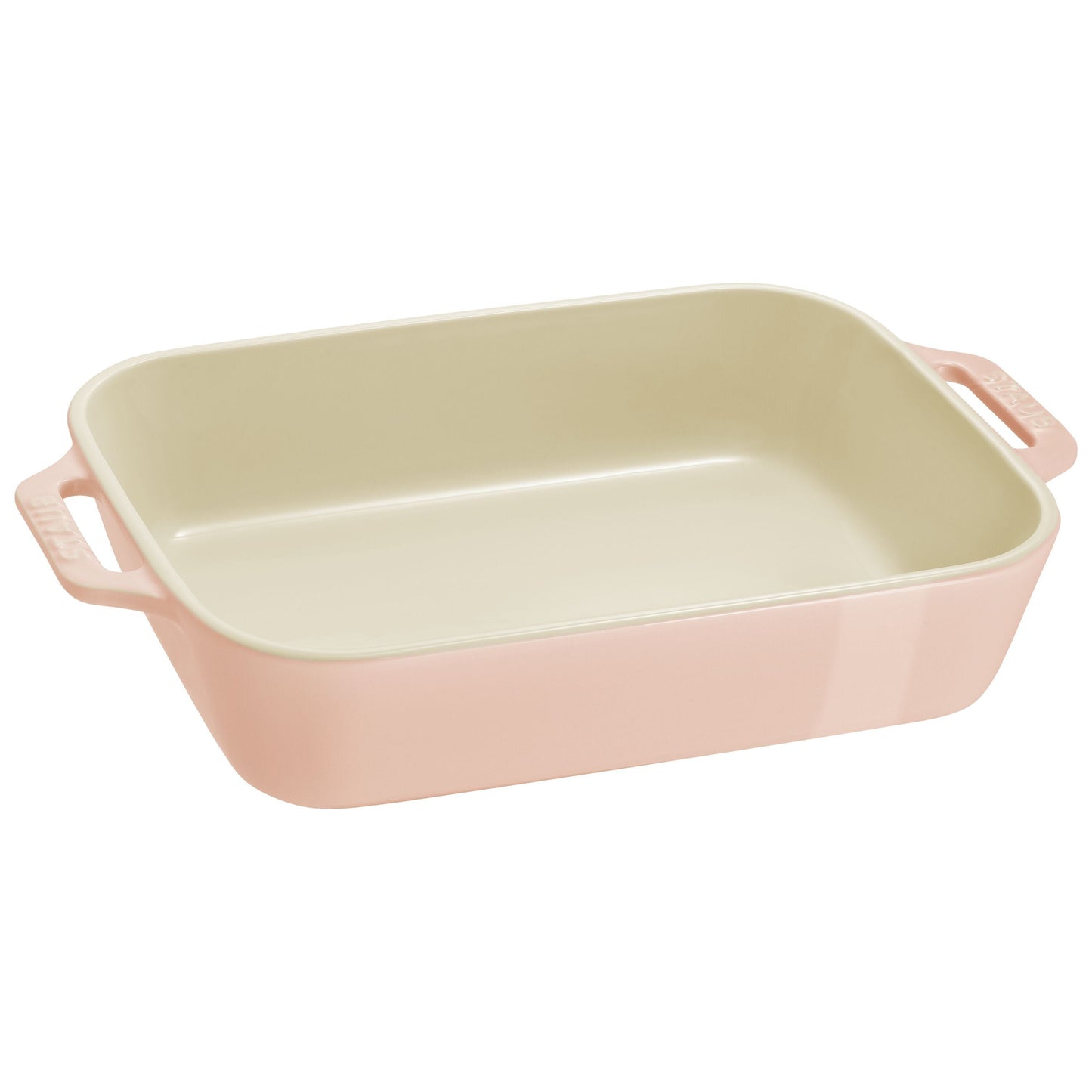 STAUB Ceramique Rectangular Baking Dish Set Macaron Light Pink 3 Piece-1