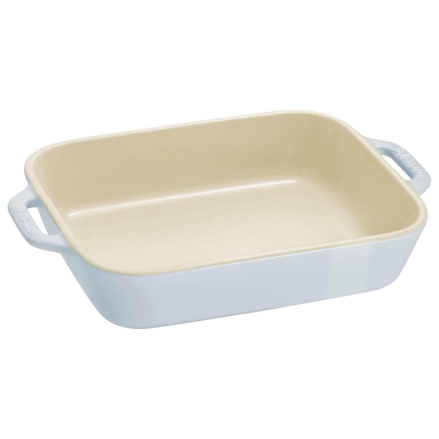 STAUB Ceramique Rectangular Baking Dish Set Macaron Light Blue 3 Piece-2