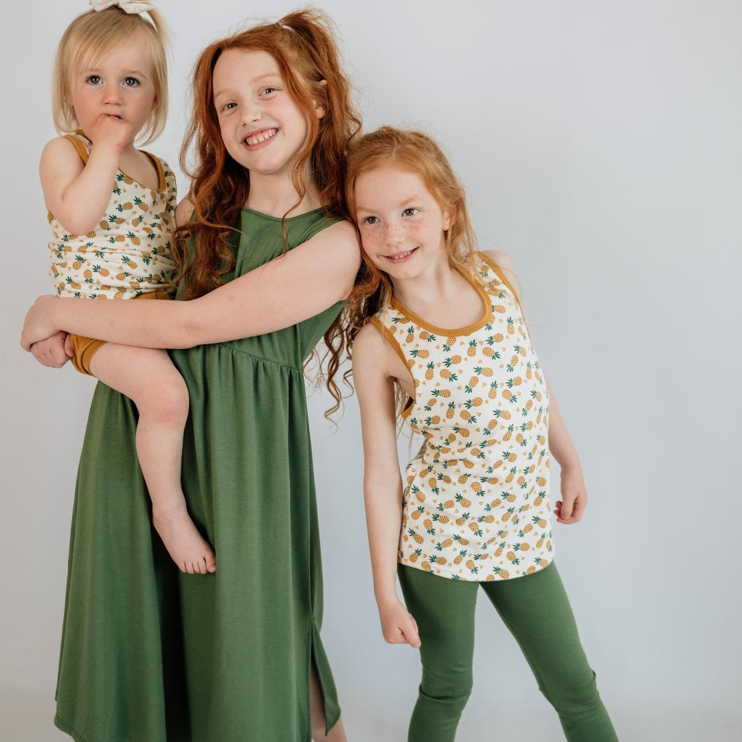 Youth Bamboo Square Neck Midi Dress-3