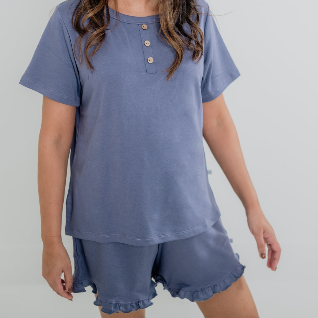 Ladies' Bamboo 2-Piece Short Sleeve Lounge Set-2