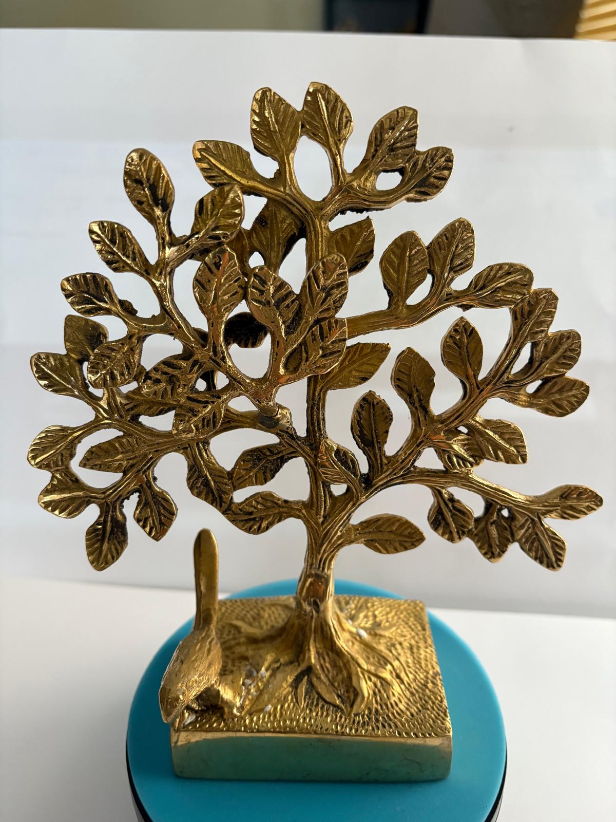 Brass Tree of Tree of Life Sculpture, Brass Kalpavruksha Tree-1