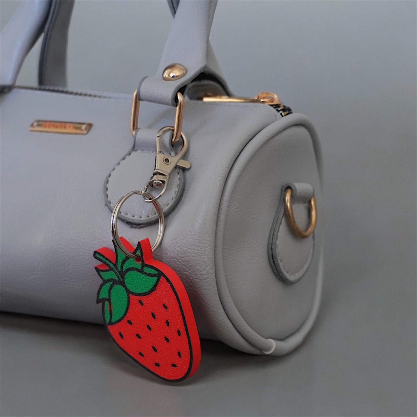 Strawberry NFC  Bag Charm – Customizable Smart Accessory