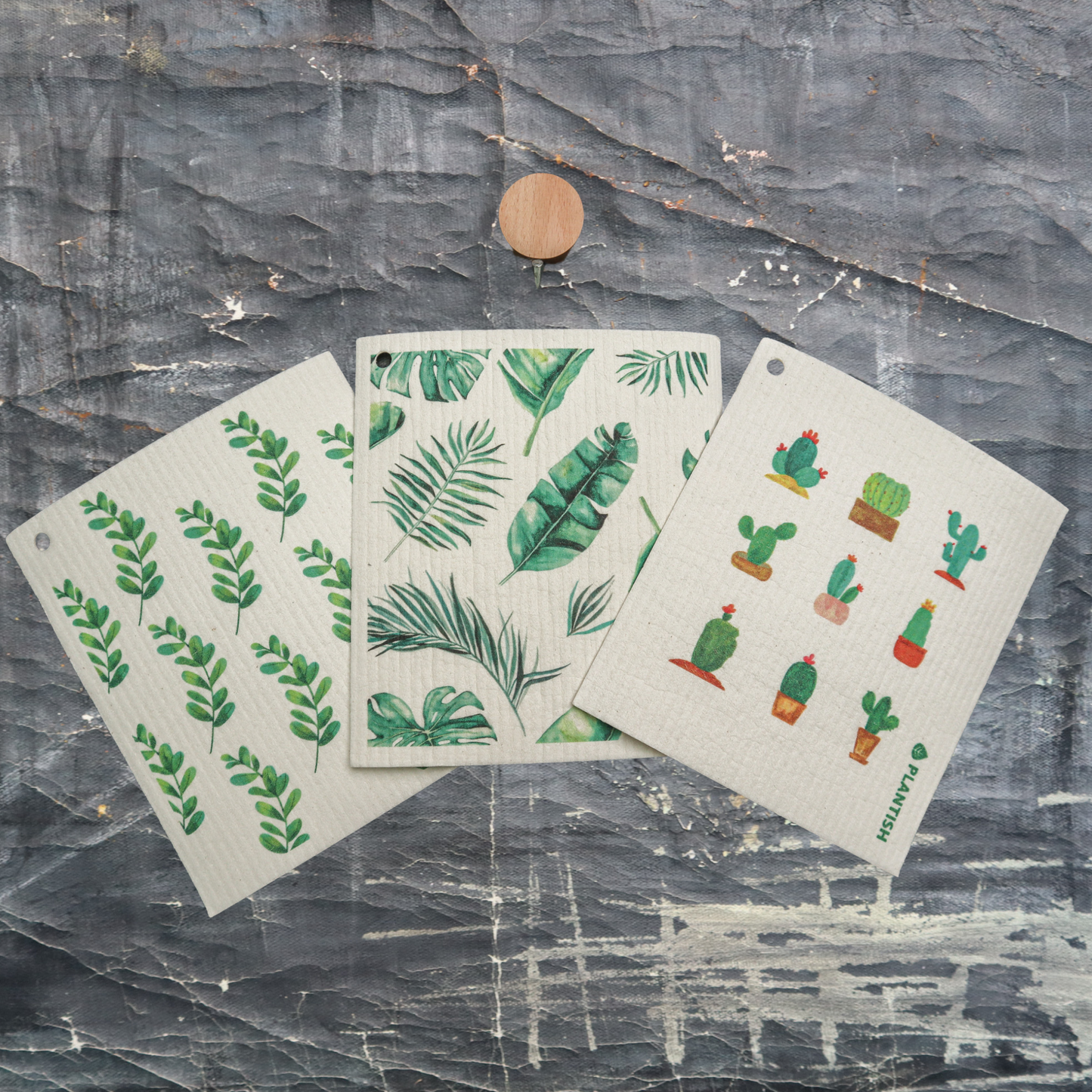 Potting Around - Swedish Sponge Cloth Set + Hook-1