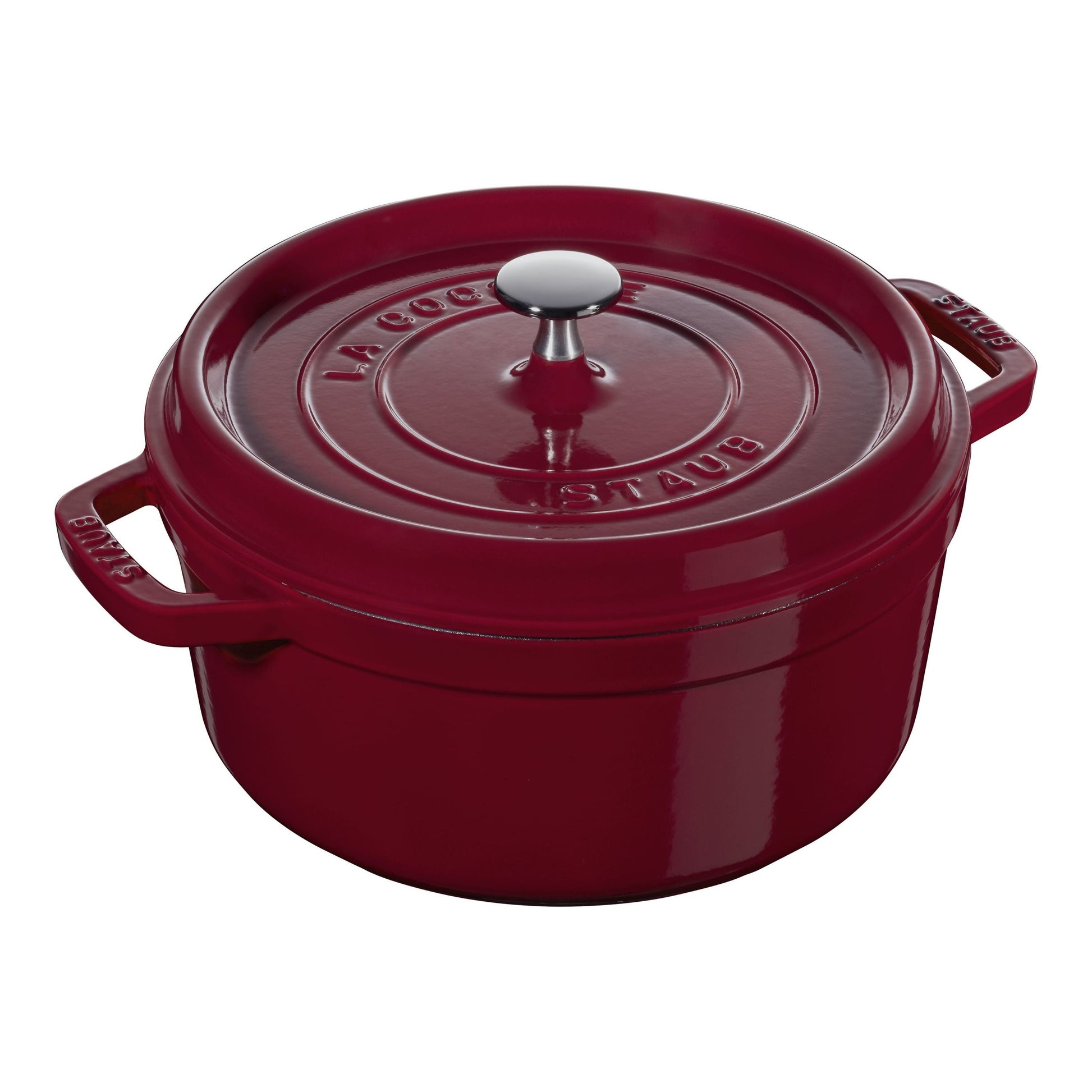 STAUB La Cocotte 5.25 L Cast Iron Round Cocotte, Bordeaux-0