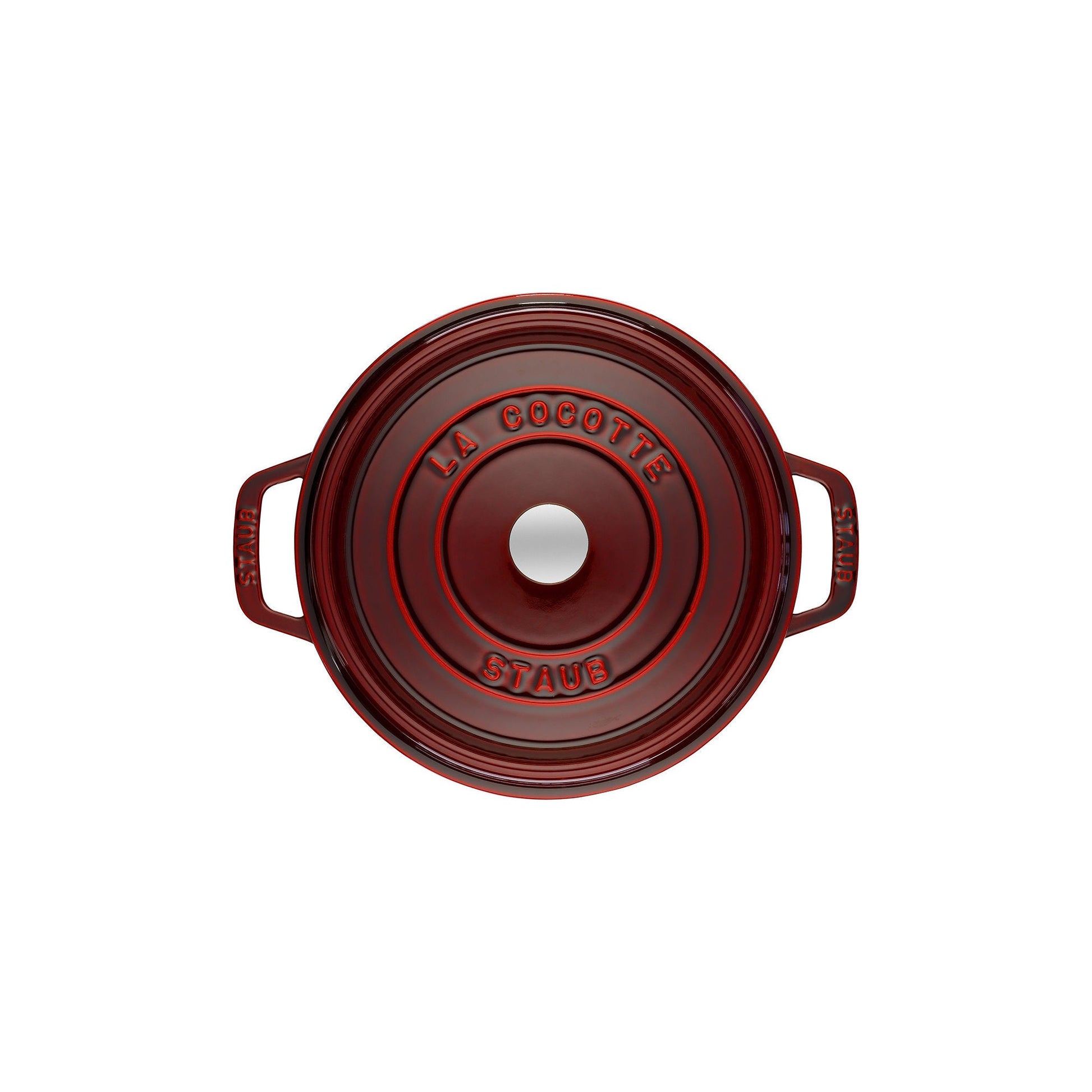 STAUB La Cocotte 5.25 L Cast Iron Round Cocotte, Grenadine-Red-2