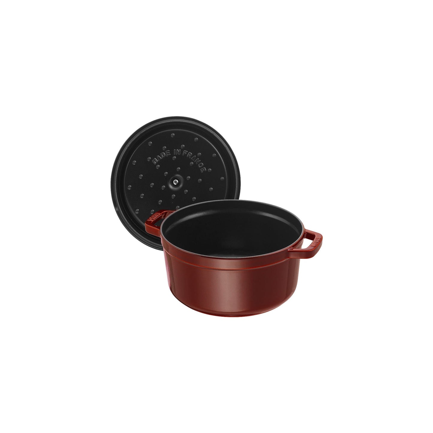STAUB La Cocotte 5.25 L Cast Iron Round Cocotte, Grenadine-Red-1