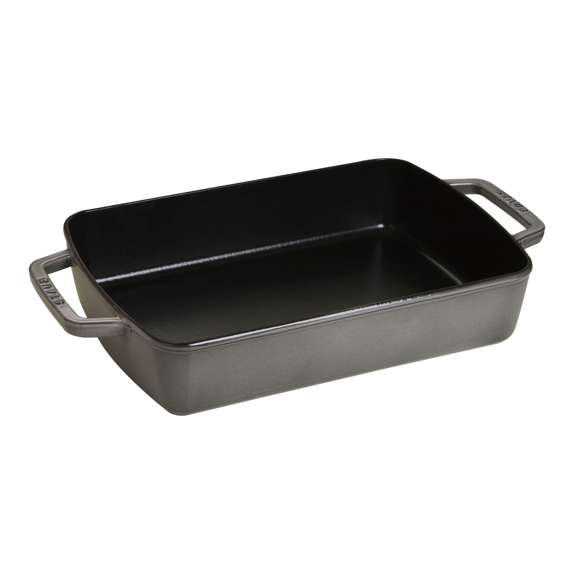 STAUB Specialities 3.25 L Cast Iron Rectangular Roasting And Baking Pan, Graphite-Grey-0