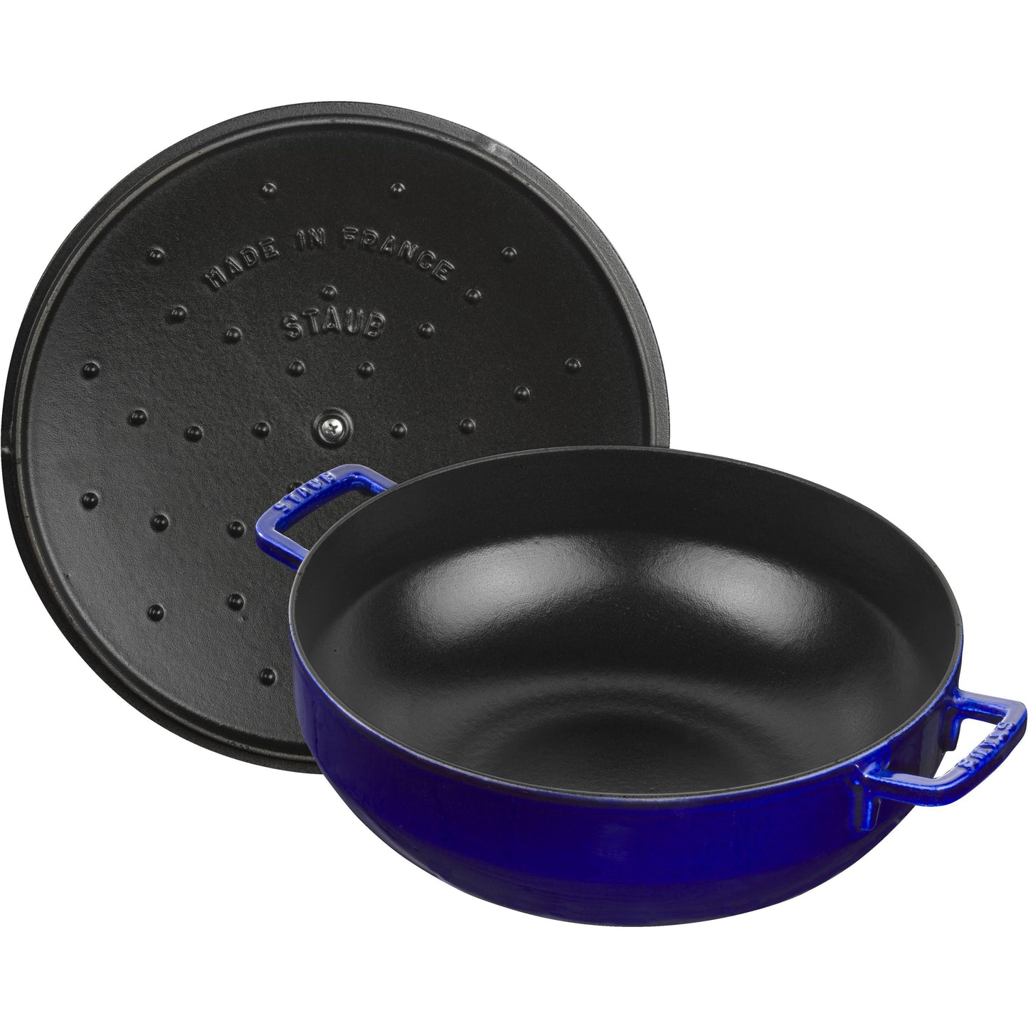 STAUB Specialities 4.75 L Cast Iron Round Bouillabaisse Pot, Dark-Blue-2