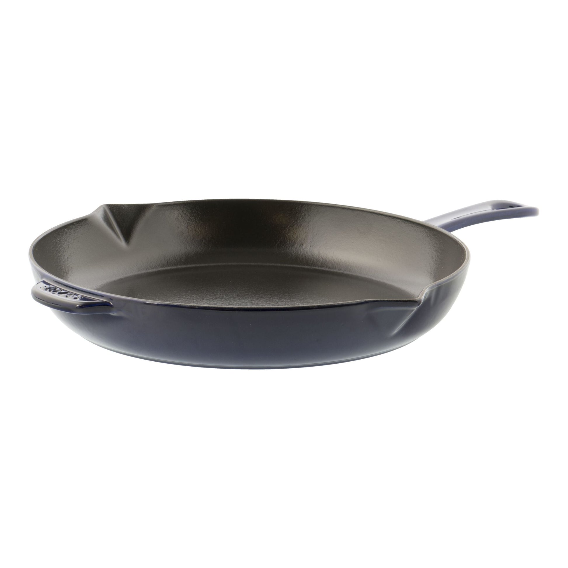 STAUB Pans 30 cm / 12 inch Cast Iron Frying Pan, Dark-Blue-0