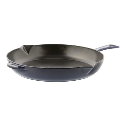 STAUB Pans 30 cm / 12 inch Cast Iron Frying Pan, Dark-Blue-0