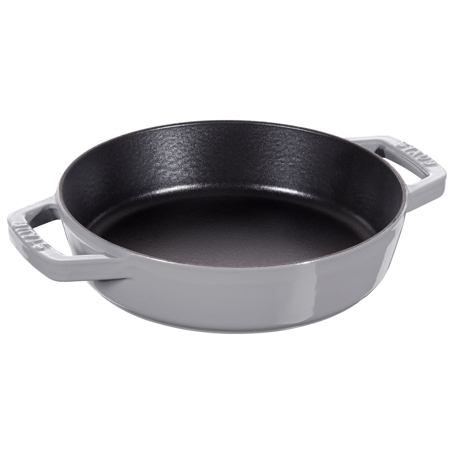 STAUB Pans 20 cm / 8 inch Cast Iron Frying Pan With 2 Handles, Graphite-Grey-0
