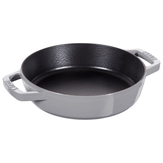 STAUB Pans 20 cm / 8 inch Cast Iron Frying Pan With 2 Handles, Graphite-Grey-0