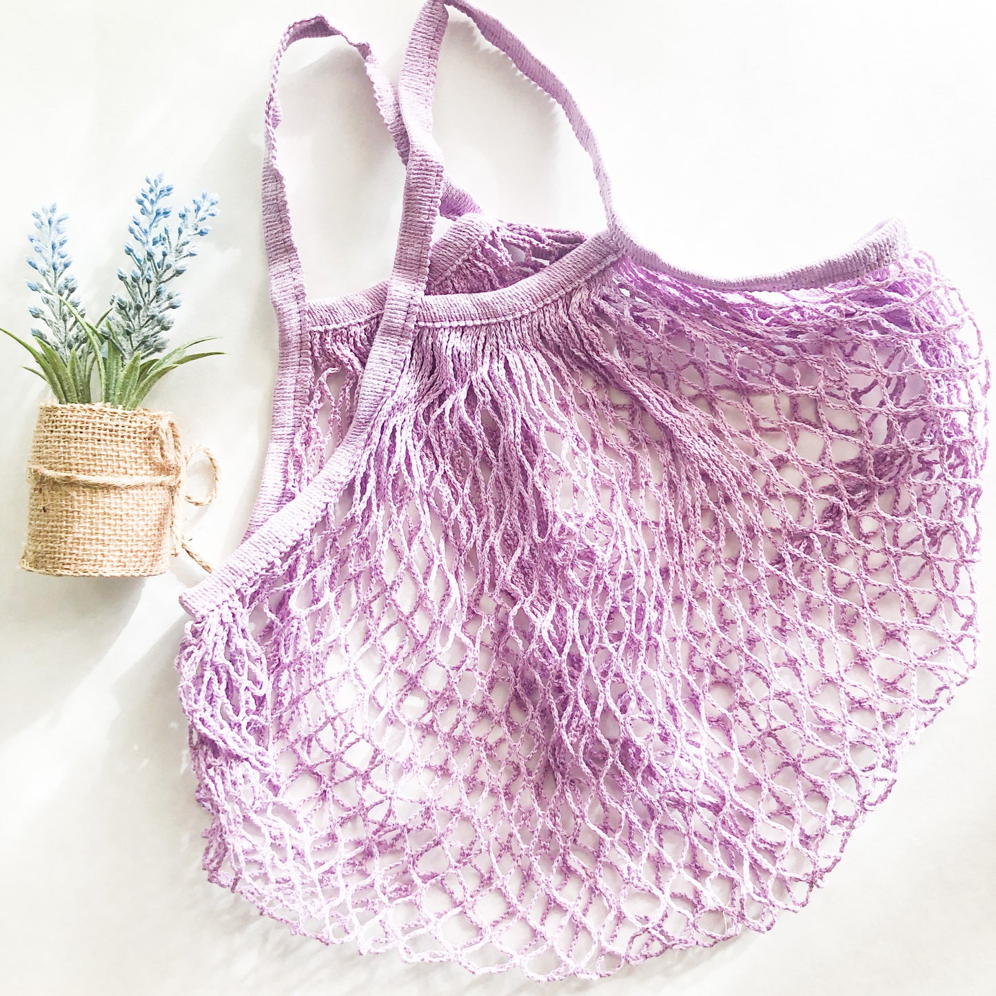 Reusable Organic Cotton Mesh Bag - Plastic Free Zero Waste Shopping Bag-6