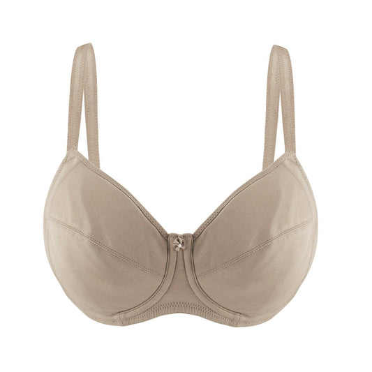 Shell-Underwired Silk & Organic Cotton Full Cup Bra with removable paddings-0