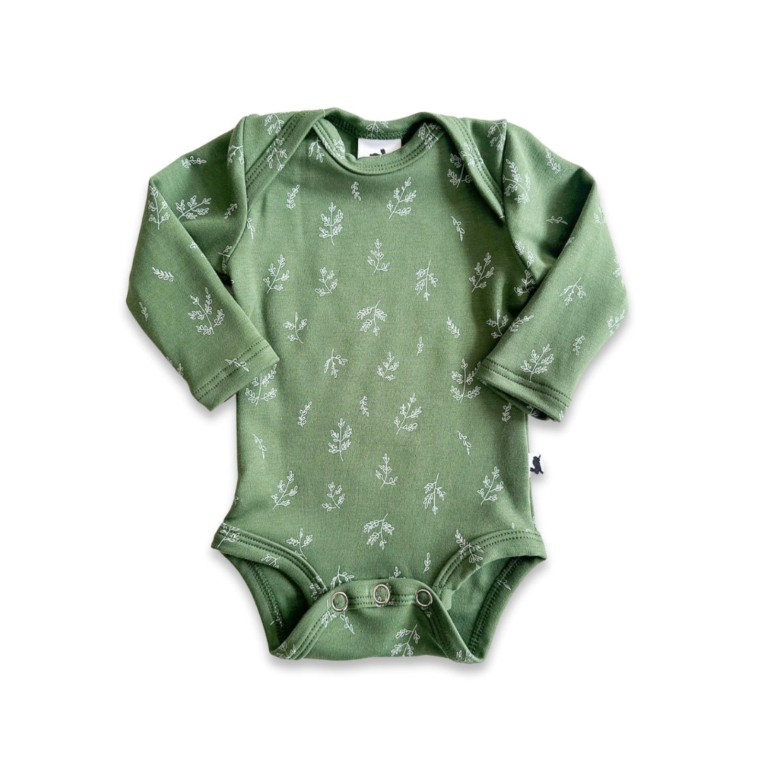 Baby Long-Sleeve Bamboo Onesie | Prints-17