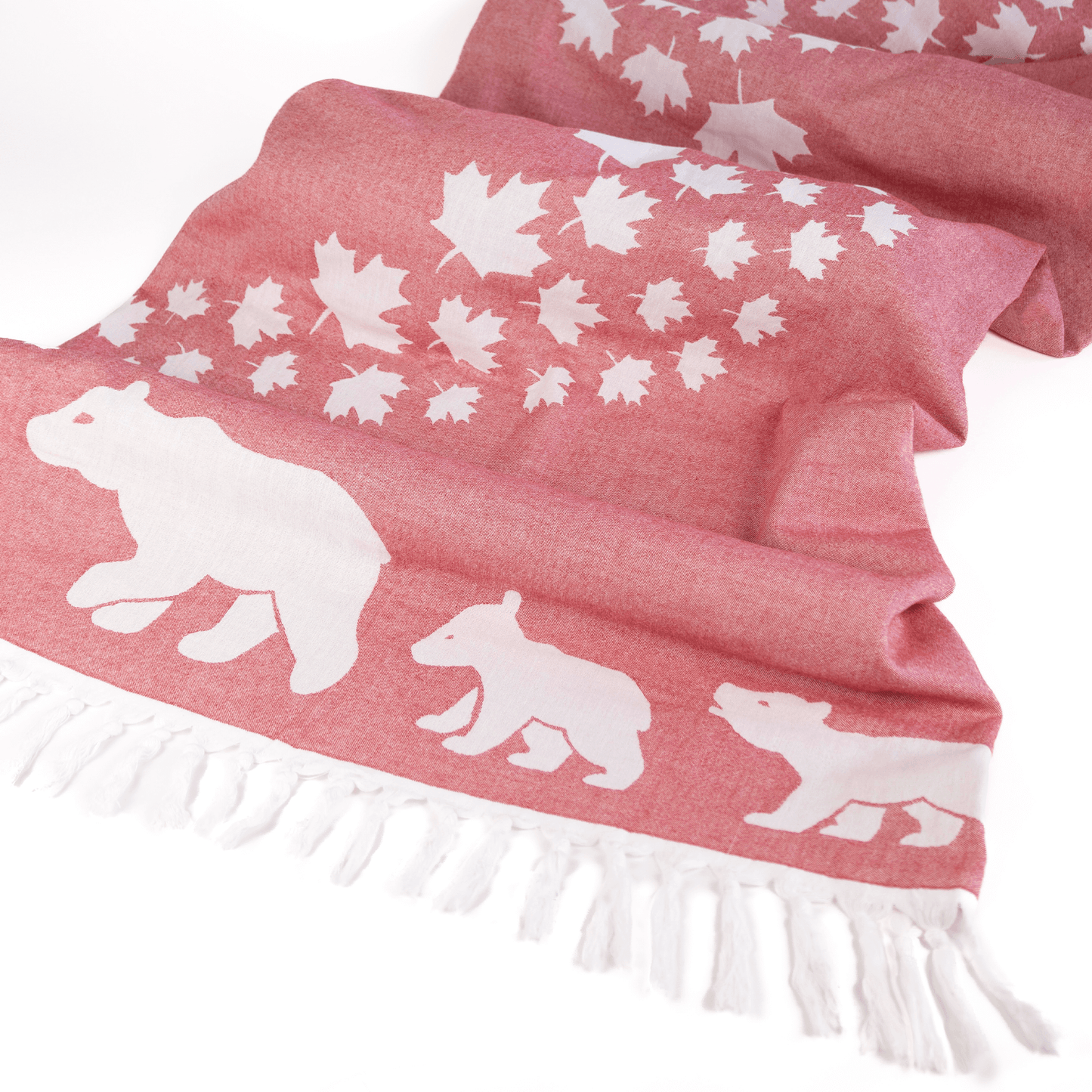 Turkish Towel | Body Towel | Canadian red and white-1