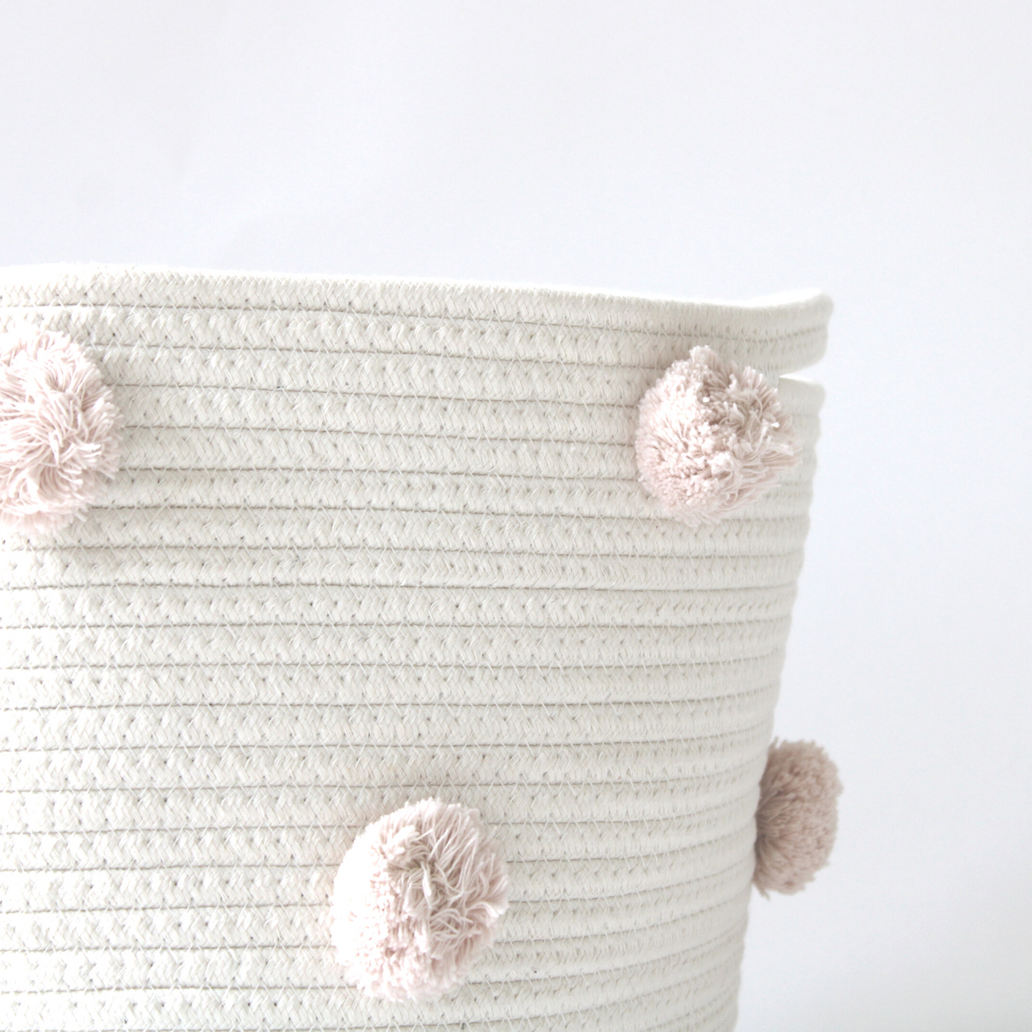 Blush Pom Basket - Large-2