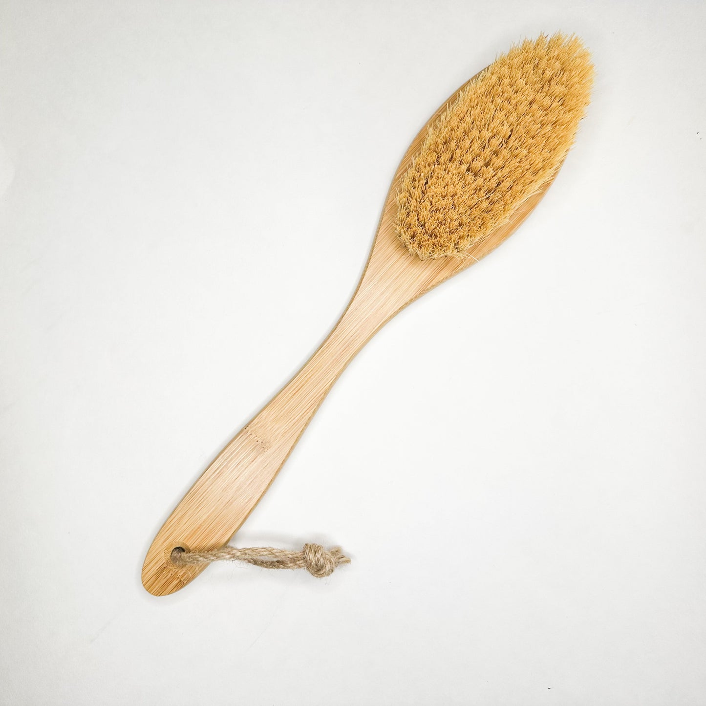 Natural Bamboo Dry Body Brush with Organic Sisal Bristles-3