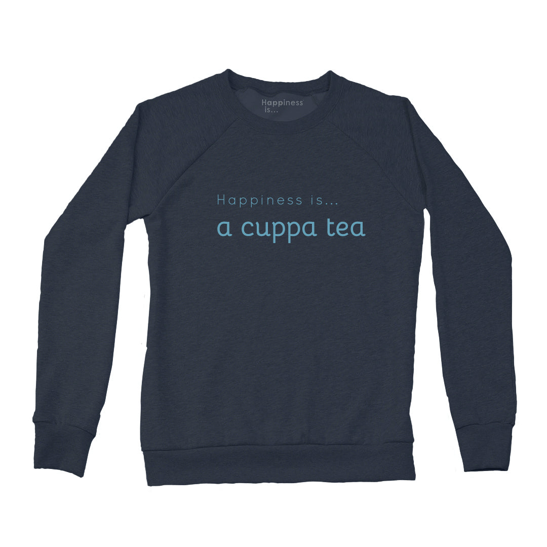Women's Cuppa Tea Crew Sweatshirt, True Navy-0