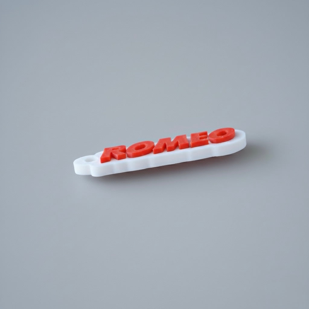 Customizable Name Tag Bag Charm – Personalized Keychain for Travel Lovers