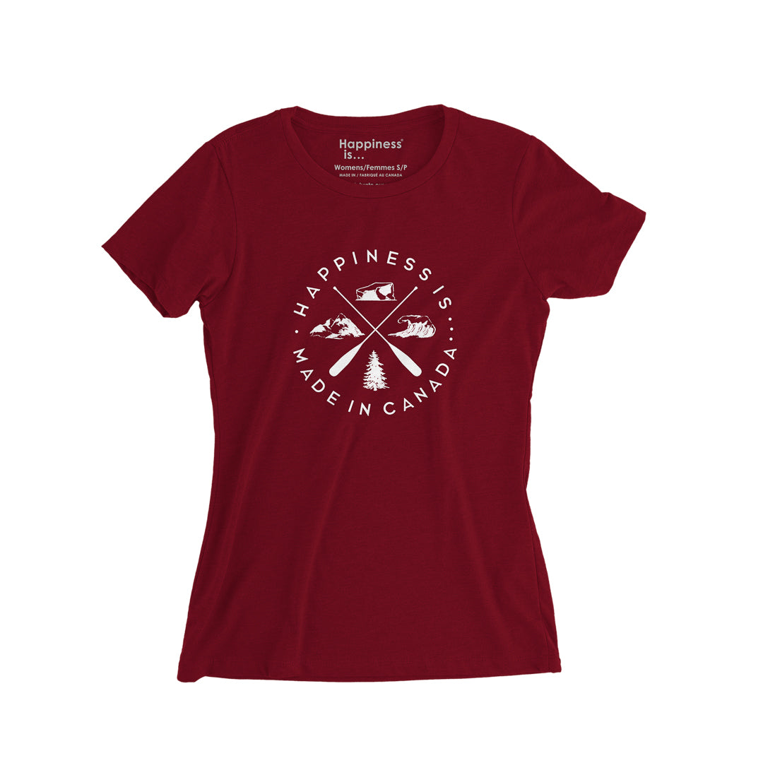 Youth Girls Crest T-Shirt, Canada Red-0