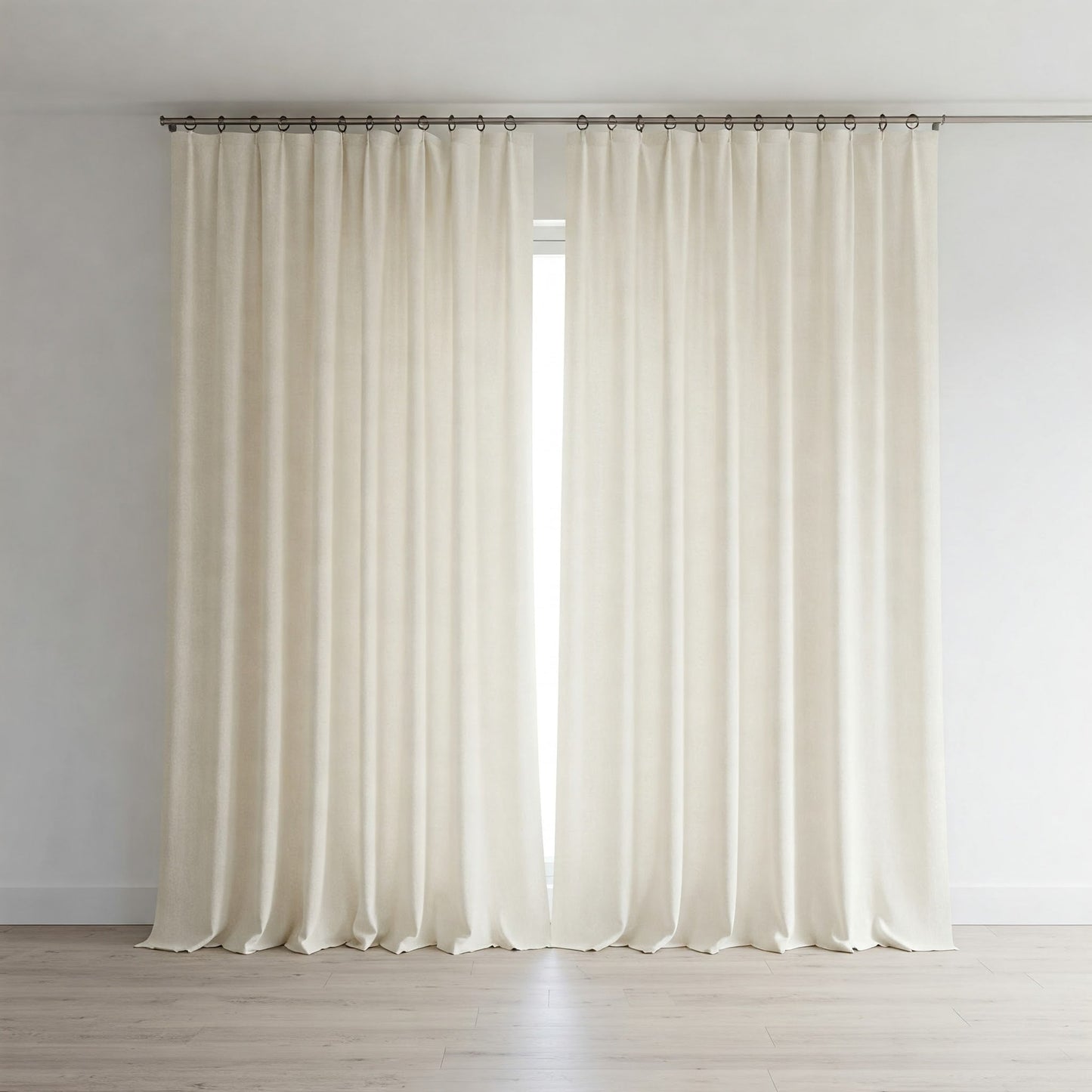 Natural Undyed 100% Pure Wool Blackout Curtains | Custom Made to Measure | Choice of Liners & Heading Styles-1