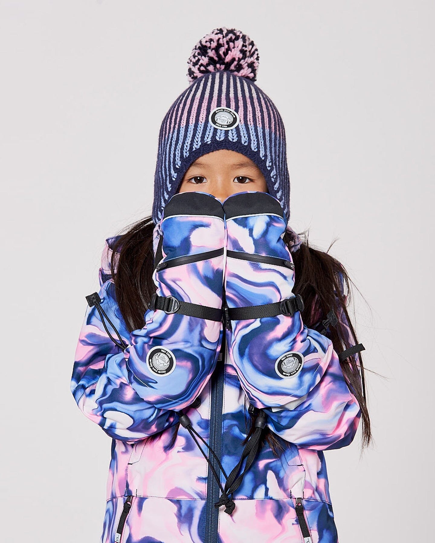 Winter Mittens Teknik Pink And Blue Marble-2