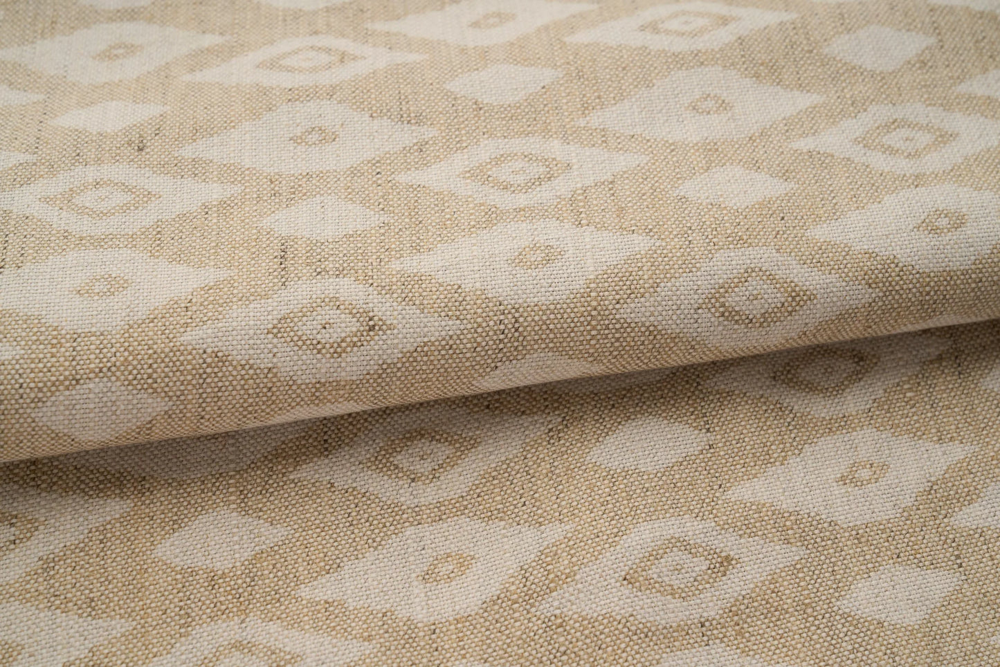 Eco Friendly Hemp Fabric with Ikat Pattern for Curtains & Cushions - GOTS Certified, 240gsm, 147cm Wide - By the Metre-3