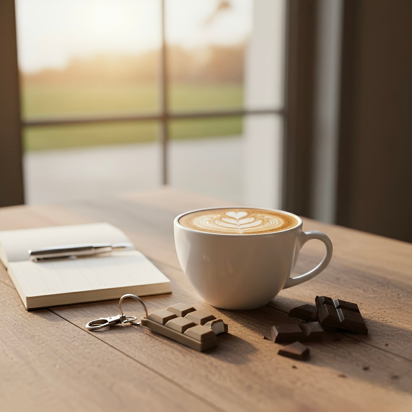 Chocolate Bar Bag Charm with NFC