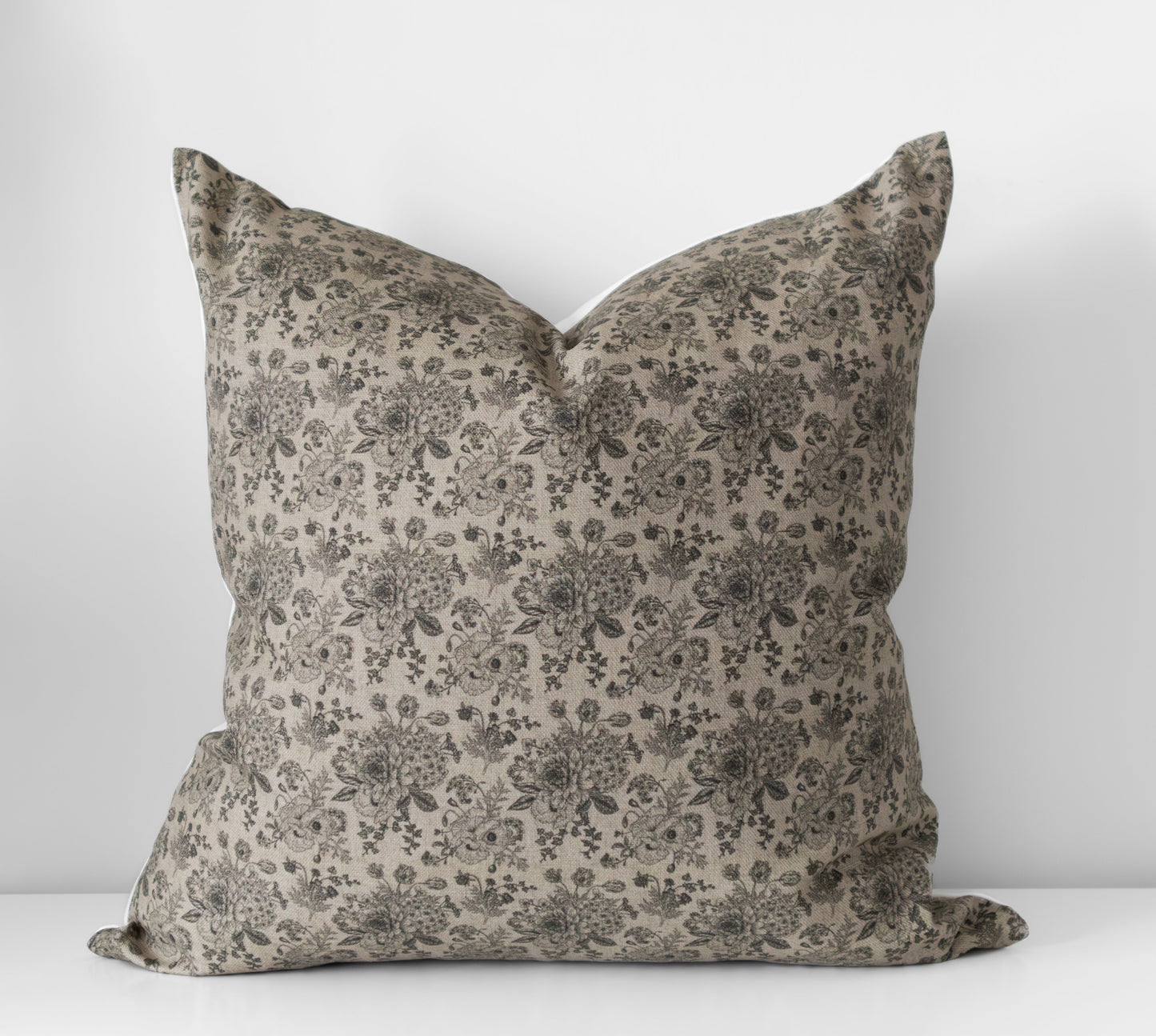 Elizabeth Pillow Cover | Neutral Vintage Style Floral Pillow Cover
