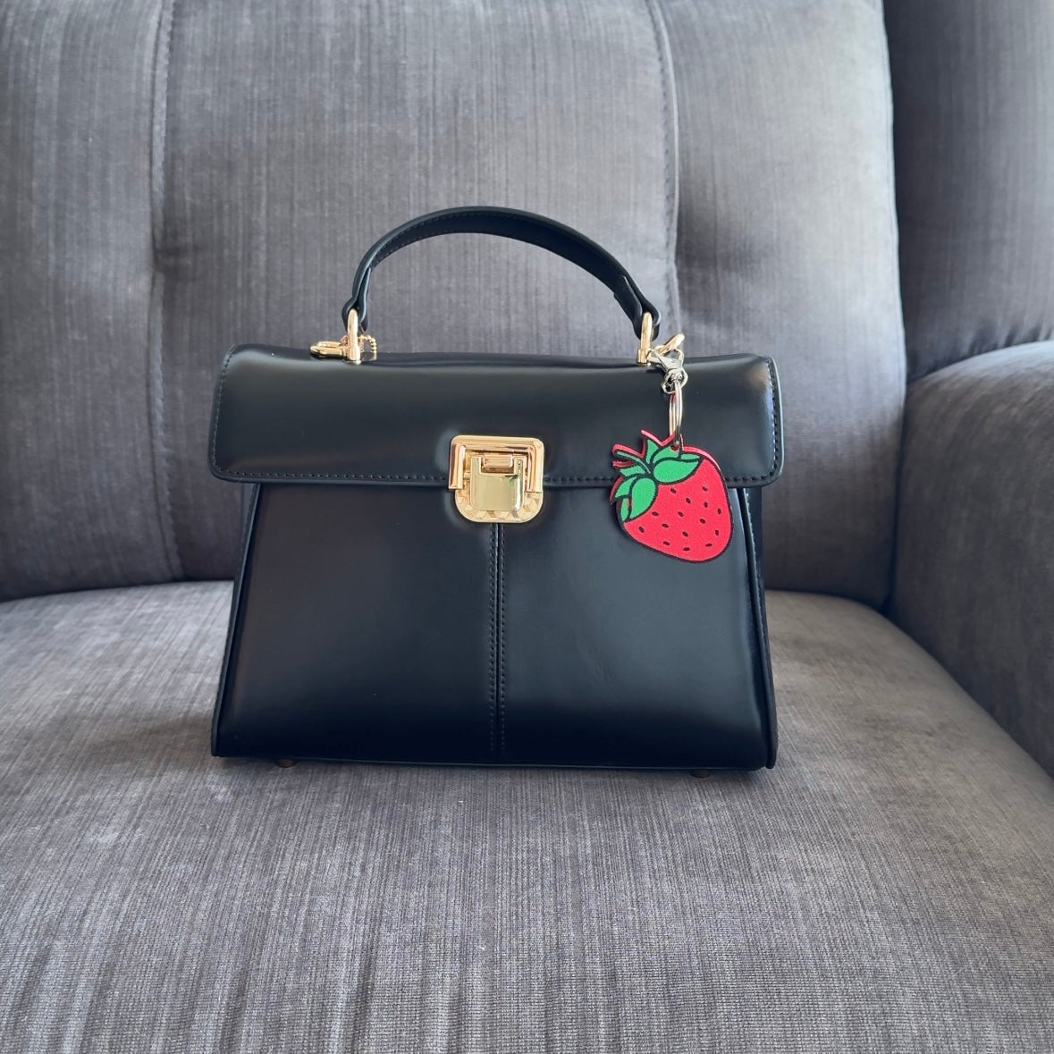 Strawberry NFC  Bag Charm – Customizable Smart Accessory