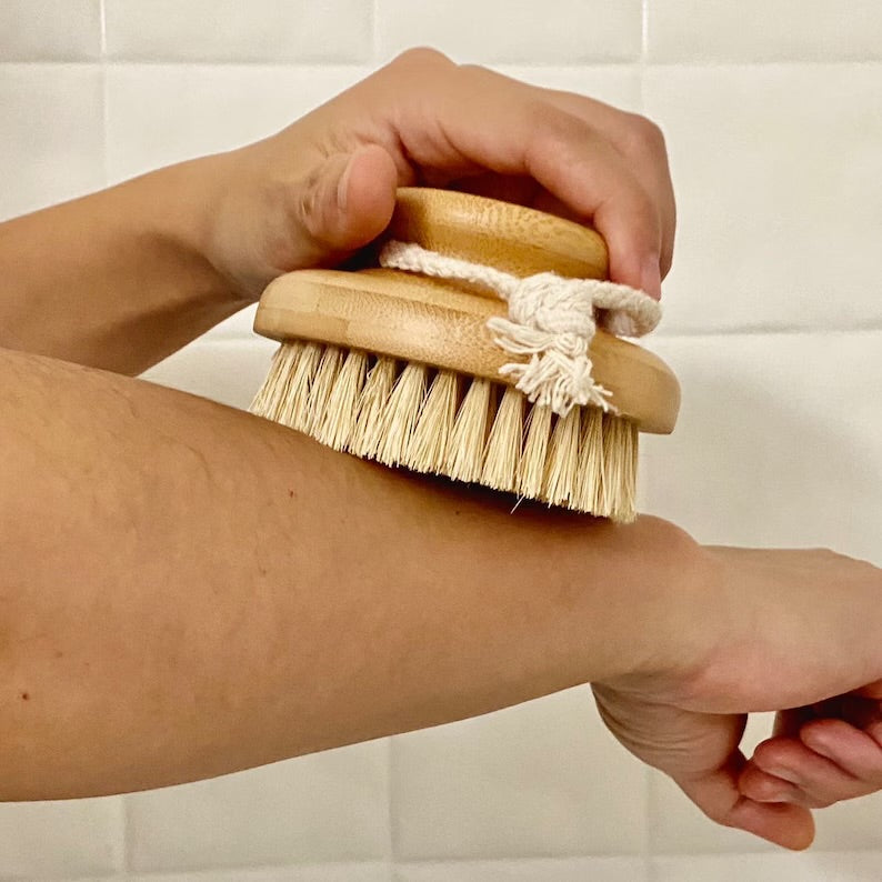 Bamboo Round Body Brush with Natural Sisal Bristles-2