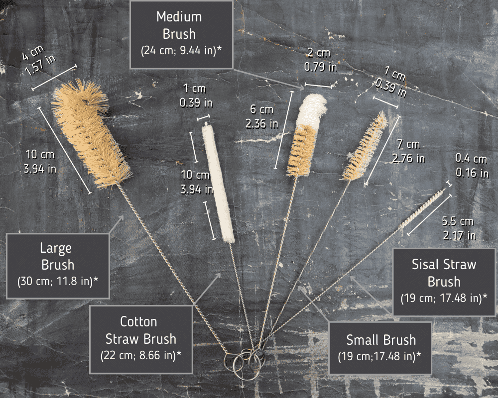 Set of 5 Sisal Bottle Brushes-1