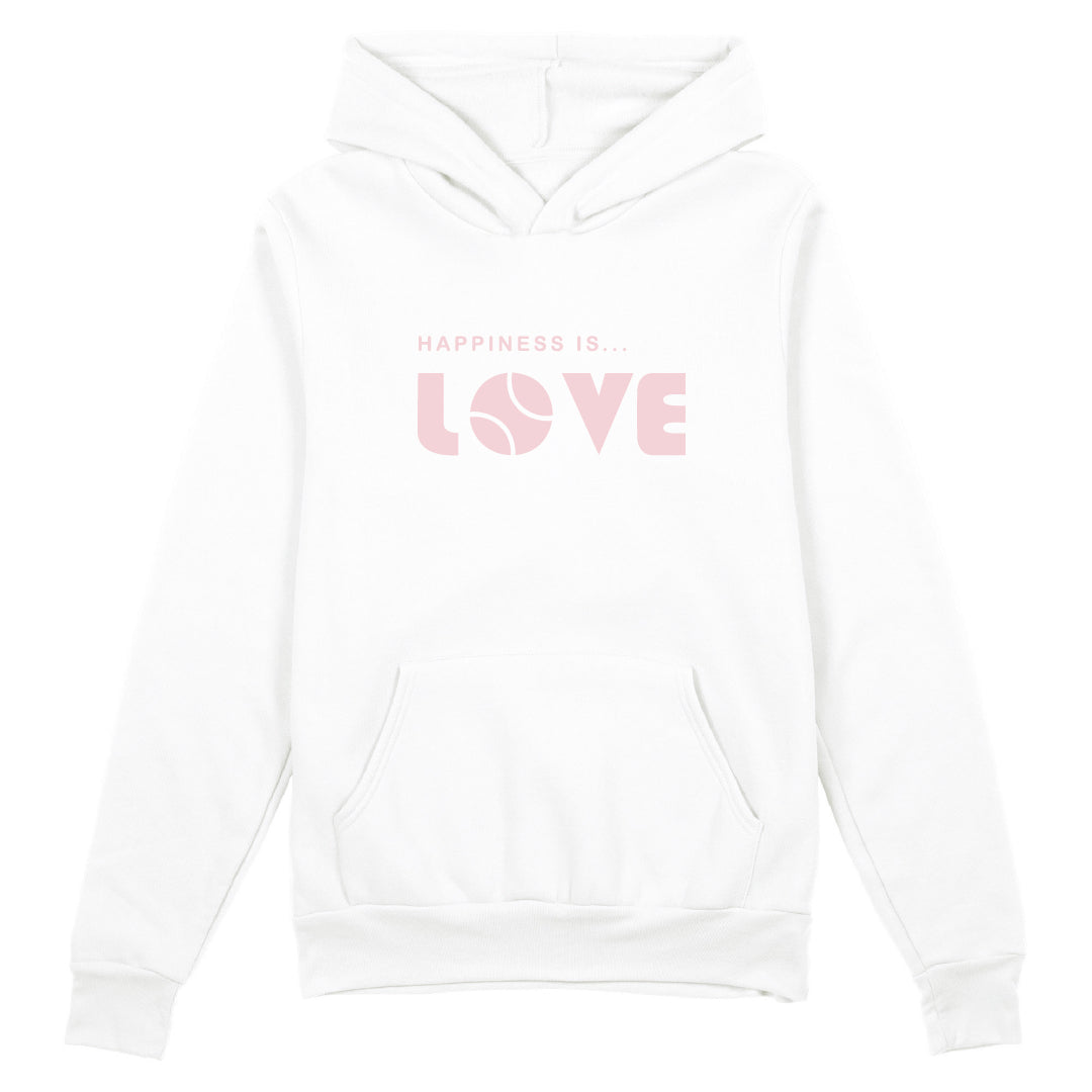 Unisex Tennis Love Hoodie, White-0