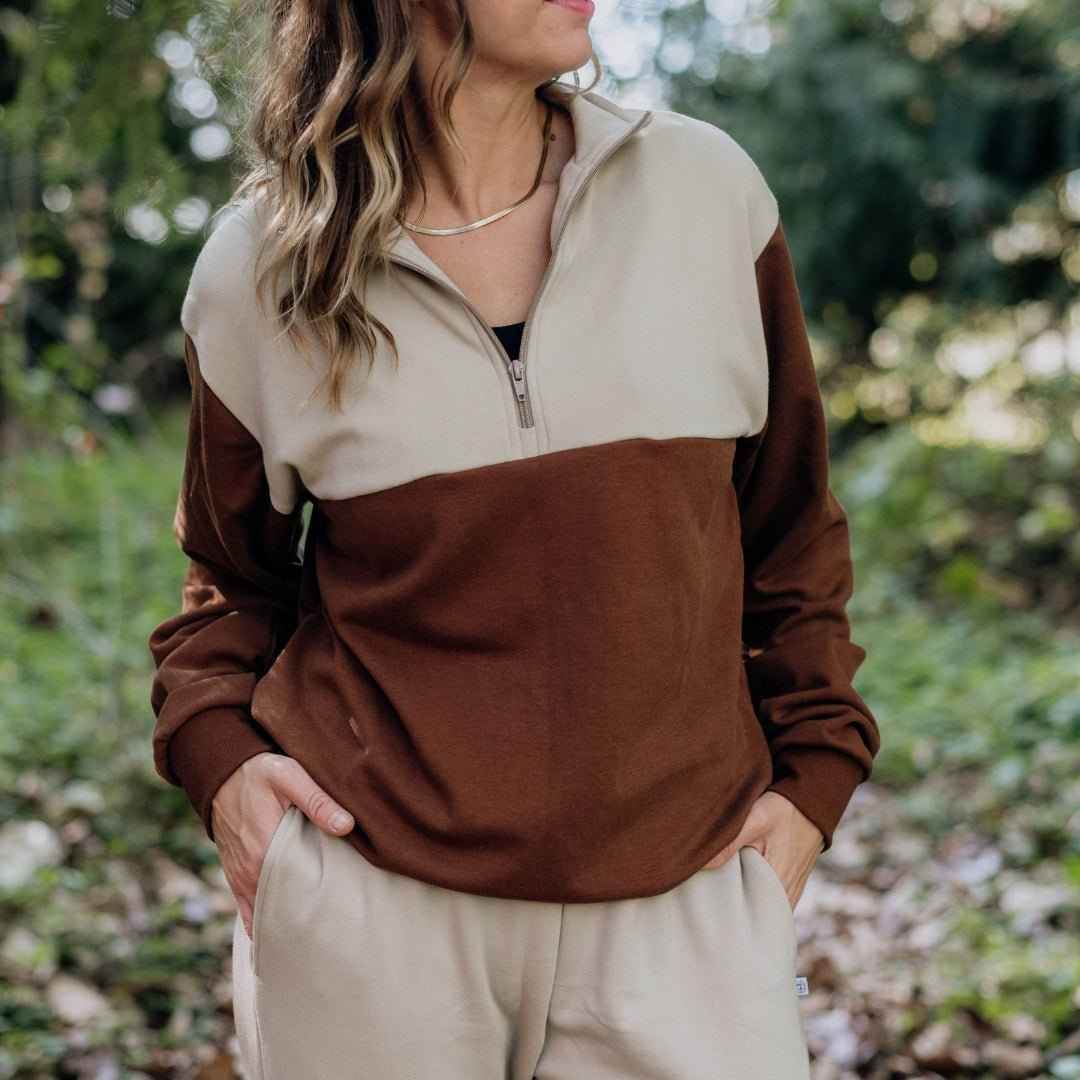 Adult Unisex Bamboo Fleece Half Zip-4