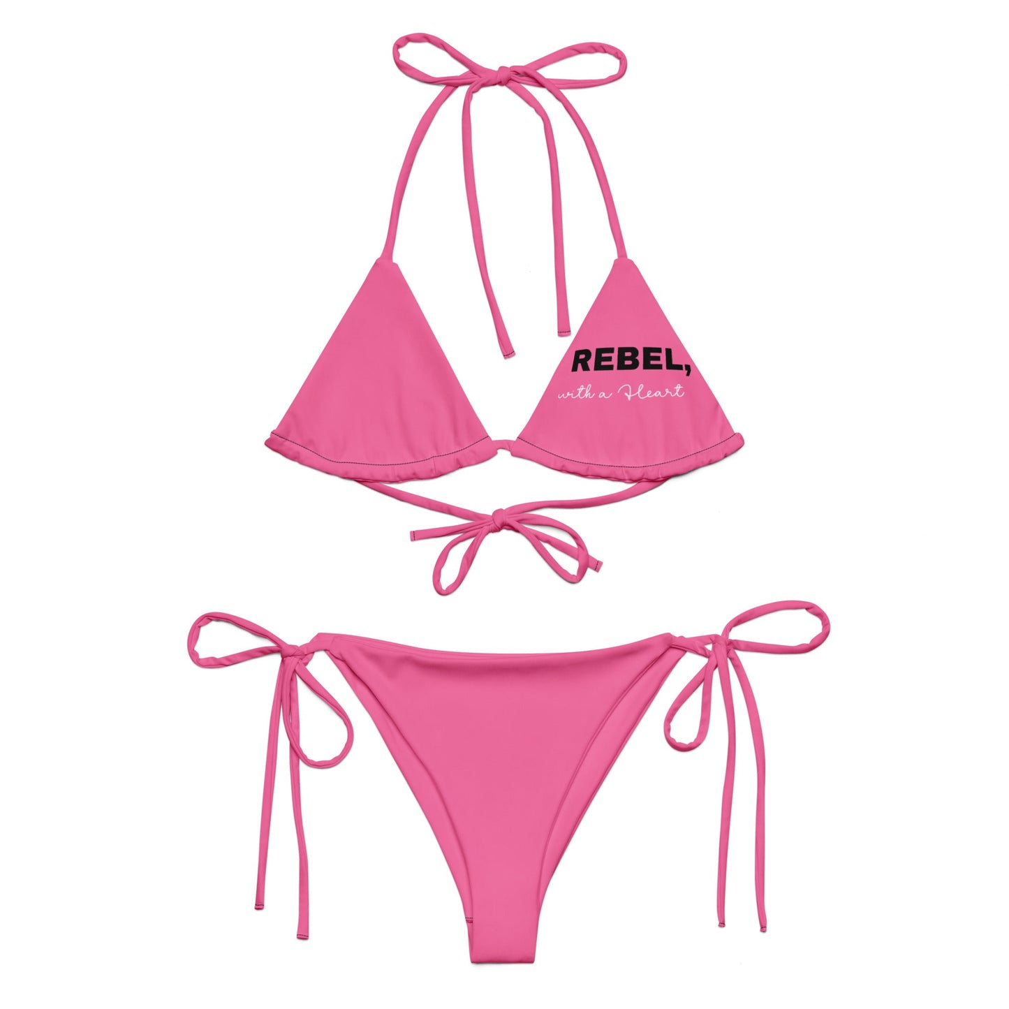 All-over print recycled string bikini-0