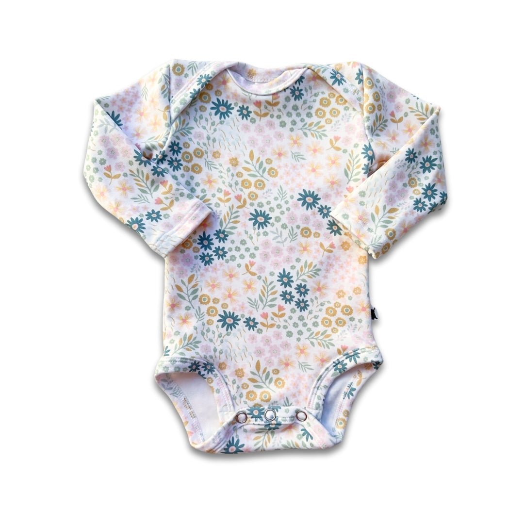 Baby Long-Sleeve Bamboo Onesie | Prints-14