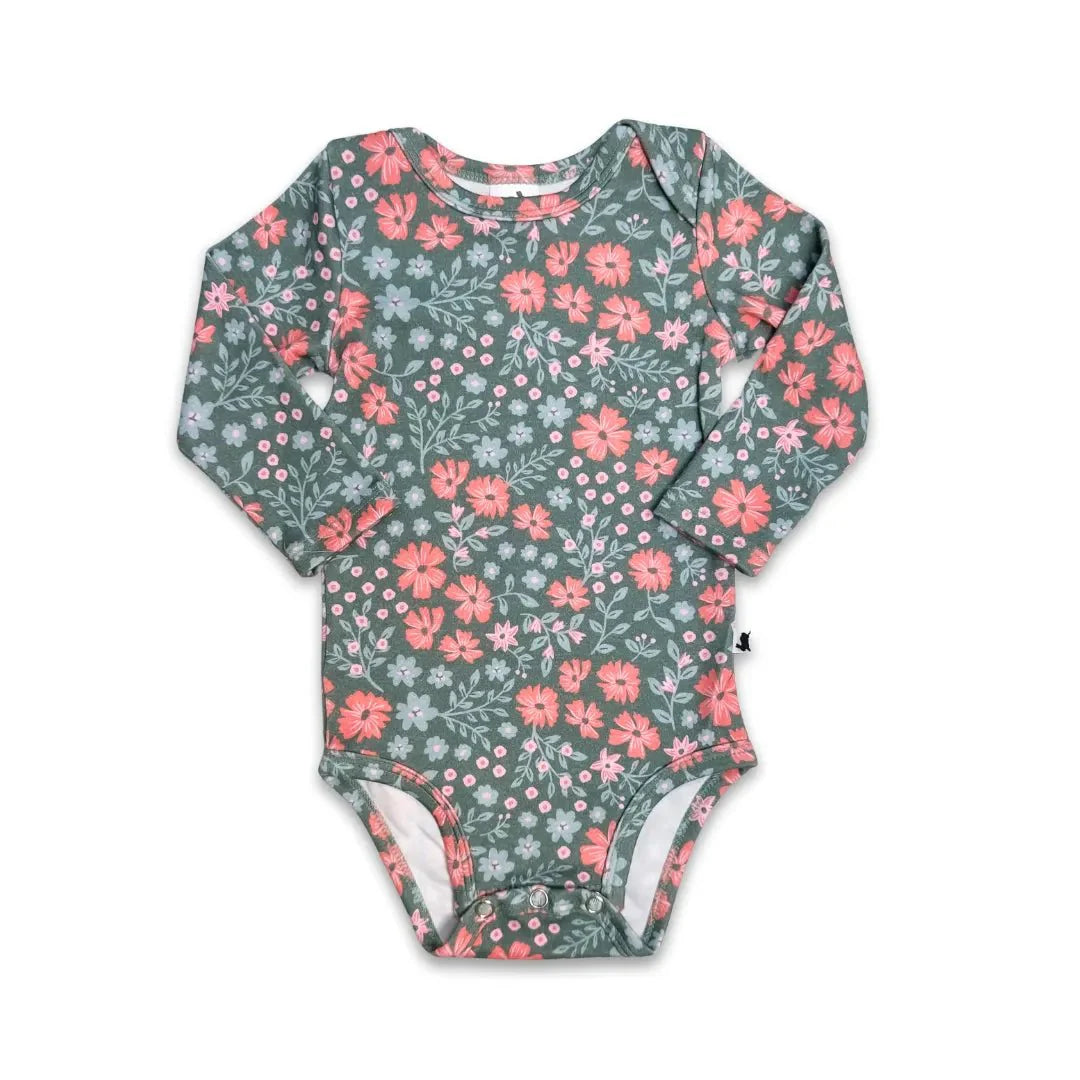 Baby Long-Sleeve Bamboo Onesie | Prints-6