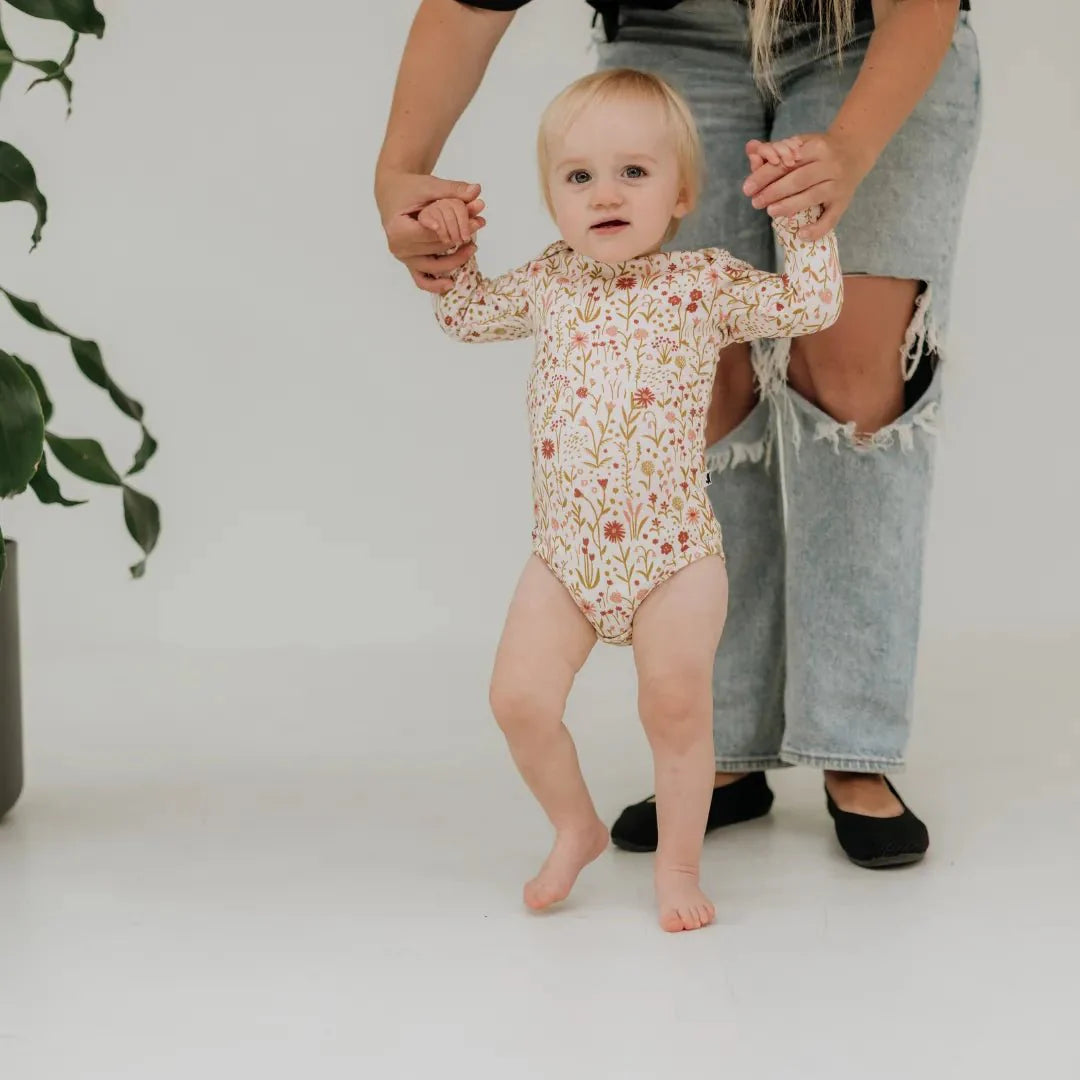Baby Long-Sleeve Bamboo Onesie | Prints-2