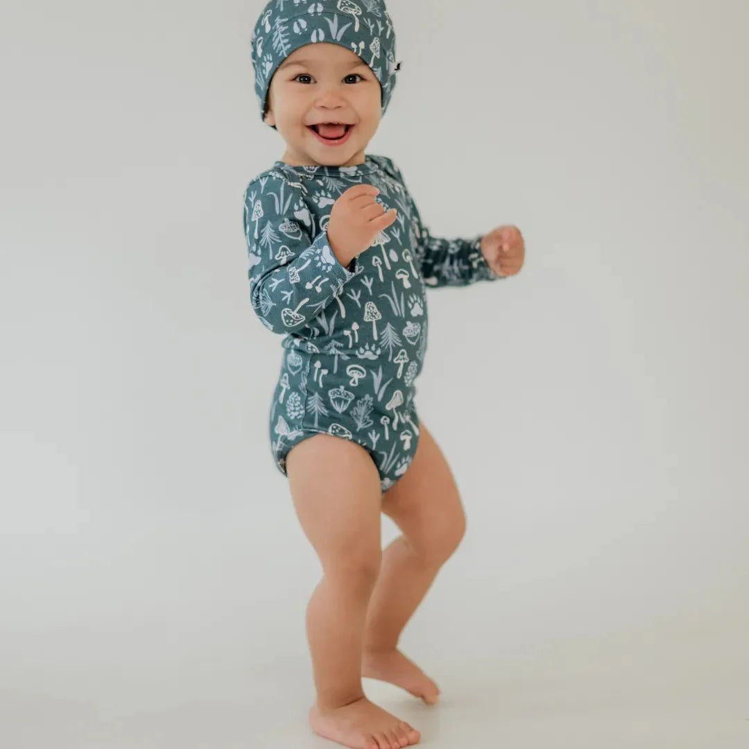 Baby Long-Sleeve Bamboo Onesie | Prints-3