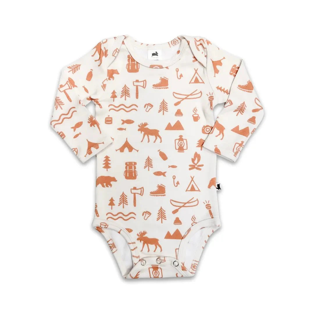 Baby Long-Sleeve Bamboo Onesie | Prints-9