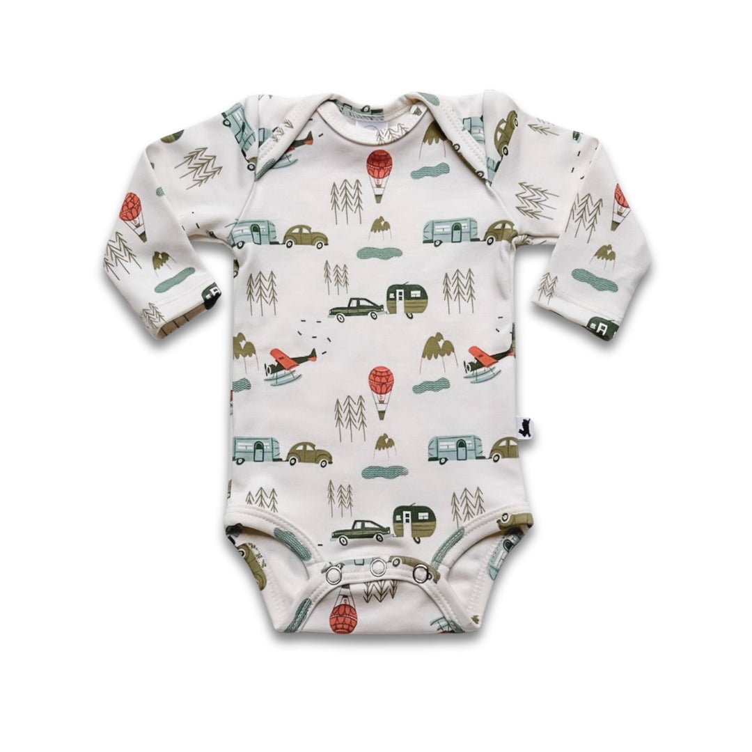 Baby Long-Sleeve Bamboo Onesie | Prints-11