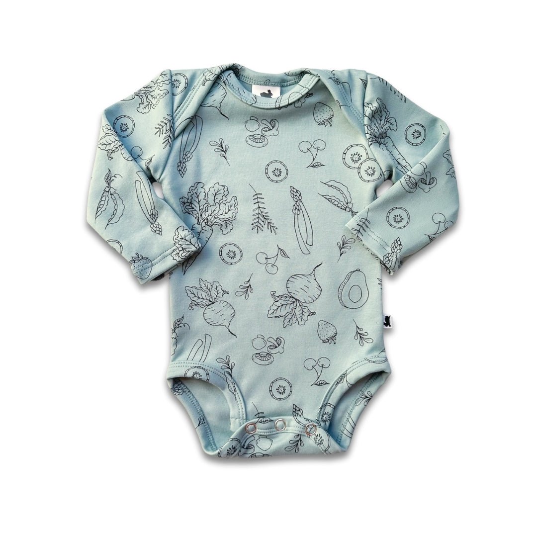 Baby Long-Sleeve Bamboo Onesie | Prints-5
