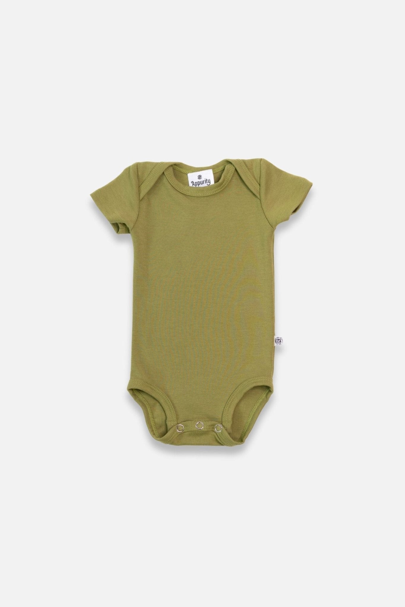 Baby Short Sleeve Bamboo Onesie-7
