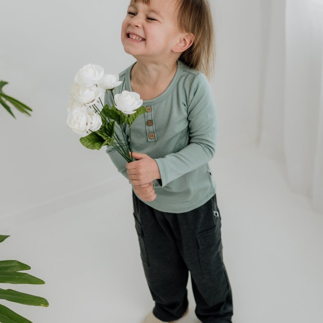 Baby/Kids Bamboo Henley Long-Sleeve Shirt-3