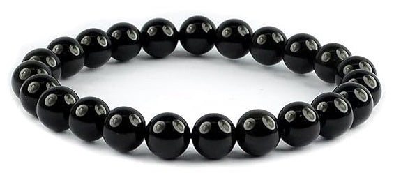 Black Obsidian Bracelet (8 mm Beads)-1